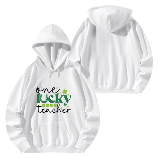 One Lucky Teacher / Unisex Cotton Hoodie