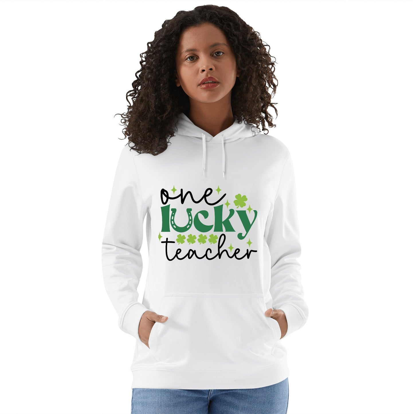 One Lucky Teacher / Unisex Cotton Hoodie